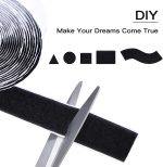 16 Feet Length 0.75 Inch Width Hook and Loop with Strong Self Adhesive Tape Strip Fastener (White) - Image 4